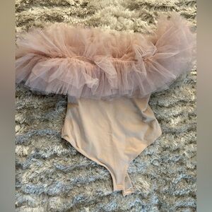 Free People Big Love Tulle Bodysuit